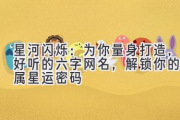星河闪烁：为你量身打造，好听的六字网名，解锁你的专属星运密码