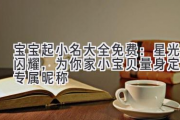 宝宝起小名大全免费：星光闪耀，为你家小宝贝量身定制专属昵称
