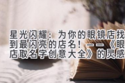 星光闪耀：为你的眼镜店找到最闪亮的店名！——《眼镜店取名字创意大全》的灵感启发