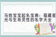 马姓宝宝起名宝典：蕴藏星光与生肖灵性的名字大全