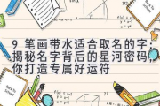 9笔画带水适合取名的字：揭秘名字背后的星河密码，为你打造专属好运符
