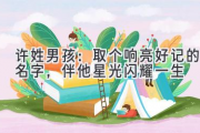 许姓男孩：取个响亮好记的名字，伴他星光闪耀一生