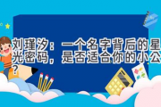 刘瑾汐：一个名字背后的星光密码，是否适合你的小公主？