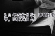 88年龙女创业：店铺好名字，旺财又招人！