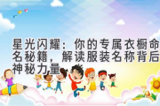 星光闪耀：你的专属衣橱命名秘籍，解读服装名称背后的神秘力量