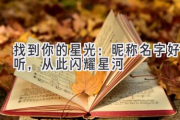 找到你的星光：昵称名字好听，从此闪耀星河