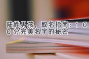 陆姓男孩，取名指南：100分完美名字的秘密