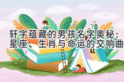 轩字蕴藏的男孩名字奥秘：星座、生肖与命运的交响曲