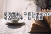 星河落尘：寻觅你命定的好听古风名字，仙气飘飘