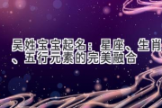 吴姓宝宝起名：星座、生肖、五行元素的完美融合