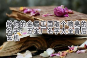 给你的金属王国取个响亮的名字：五金厂名字大全背后的玄机
