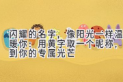 闪耀的名字，像阳光一样温暖你：用黄字取一个昵称，找到你的专属光芒