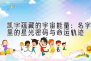 凯字蕴藏的宇宙能量：名字里的星光密码与命运轨迹