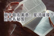 献字取名寓意：星河璀璨下的命名秘笈