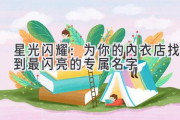 星光闪耀：为你的内衣店找到最闪亮的专属名字