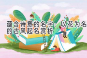 蕴含诗意的名字：以花为名的古风起名赏析