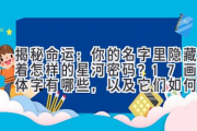 揭秘命运：你的名字里隐藏着怎样的星河密码？17画繁体字有哪些，以及它们如何影响你的星盘？