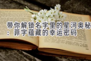 带你解锁名字里的星河奥秘：菲字蕴藏的幸运密码