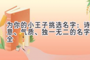 为你的小王子挑选名字：诗意、气质、独一无二的名字大全