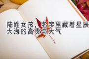 陆姓女孩，名字里藏着星辰大海的高贵与大气
