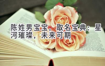 陈姓男宝宝，取名宝典：星河璀璨，未来可期