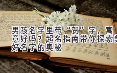 男孩名字里带“贺”字,寓意好吗?起名指南带你探索美好名字的奥秘
