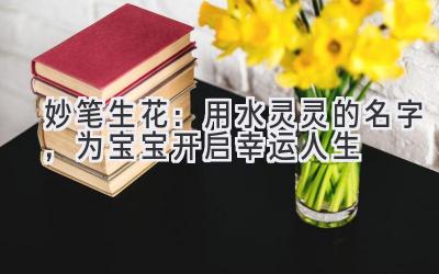  妙笔生花：用水灵灵的名字，为宝宝开启幸运人生 
