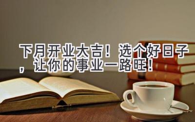 下月开业大吉!选个好日子,让你的事业一路旺!